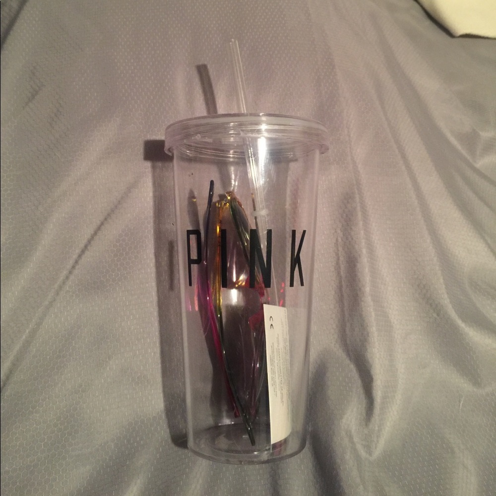 Brand New PINK Victoria Secret Tumbler/Sunglasses