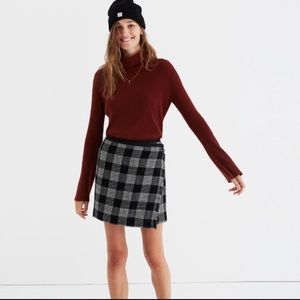 NWT: Madewell plaid academy wrap skirt