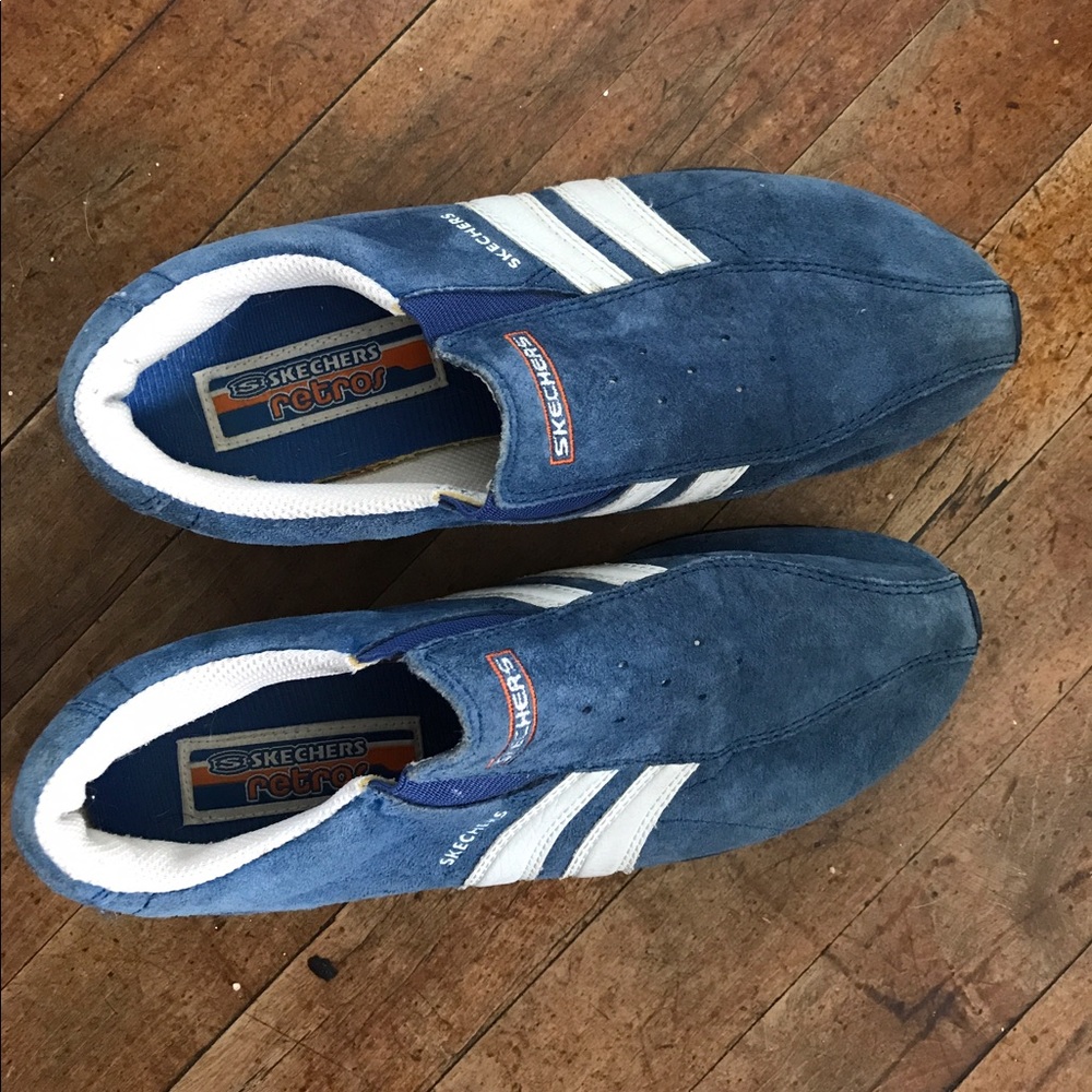 Skechers retros blue orange white size 8