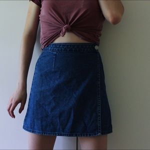 Denim Wrap Skirt