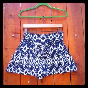 Blue and White Funky Shorts