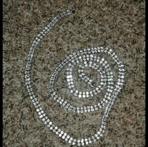 Sliver diamond necklace