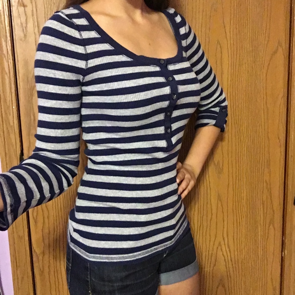 Stripped button up shirt