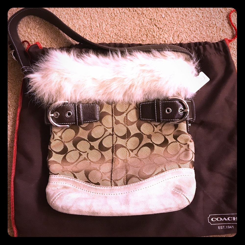 Authentic Coach Purse (With Fur)
