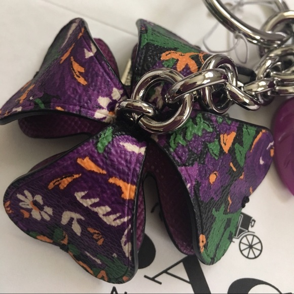 COACH Purple Flower Charm/Keychain - Picture 3 of 8