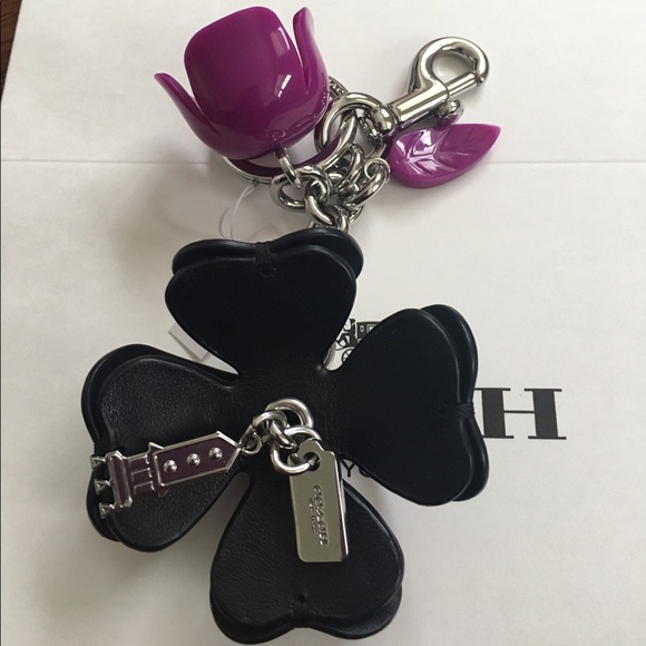 COACH Purple Flower Charm/Keychain - Picture 5 of 8