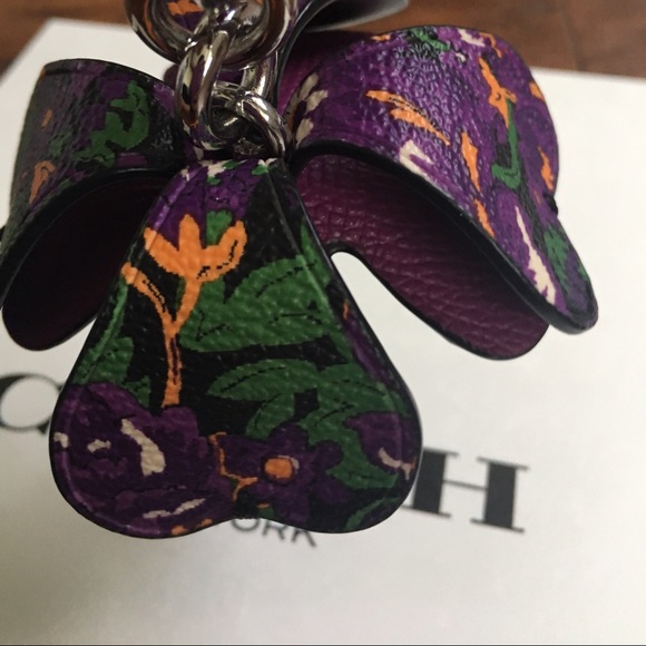 COACH Purple Flower Charm/Keychain - Picture 7 of 8