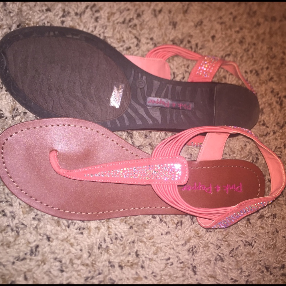 Small wedged sandal.