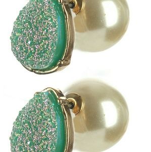 Teardrop Druzy Earrings 2 colors