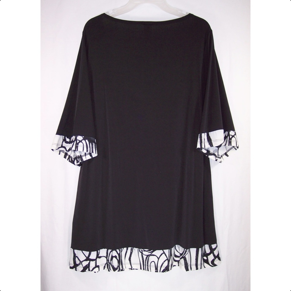 NEW Yummy Plus 1X Black & White Empire Top - Picture 6 of 8
