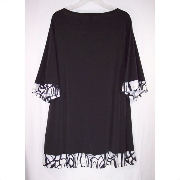 NEW Yummy Plus 1X Black & White Empire Top - Picture 6 of 8