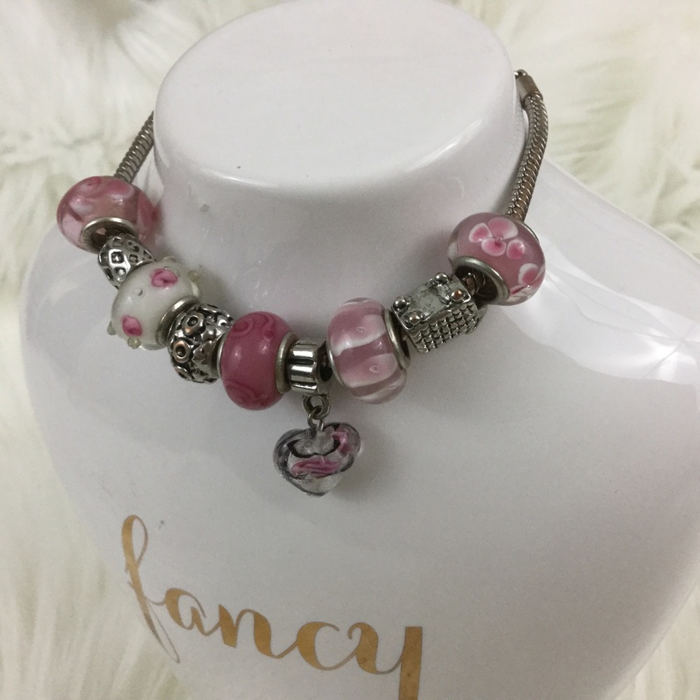 Charm Bracelet on Silver Toned Chain