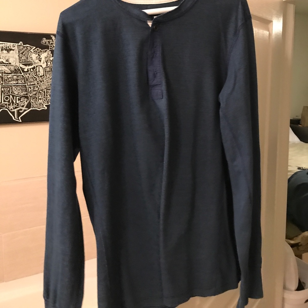Rag and Bone Long Sleeve Henley Shirt