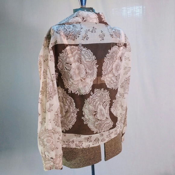 Vintage 1970s handmade sheer button down blouse - Picture 2 of 3