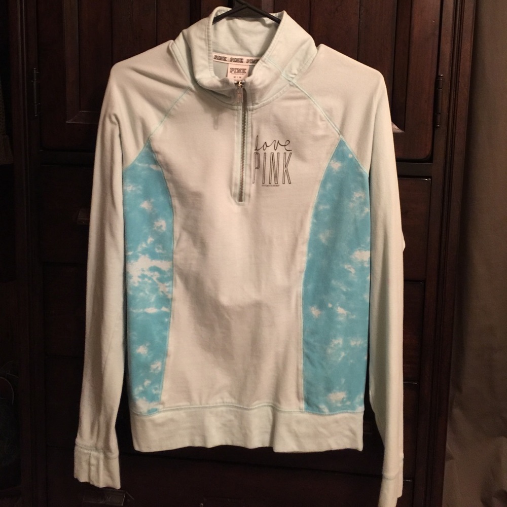 PINK quarter zip sweater