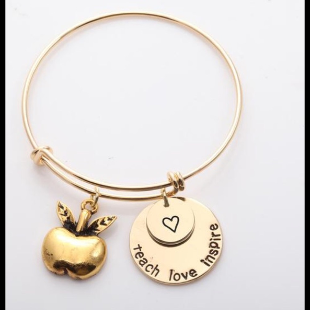 NWOT Teach Love Inspire Apple Bracelet 4 Teachers
