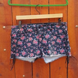 Red Flower Shorts