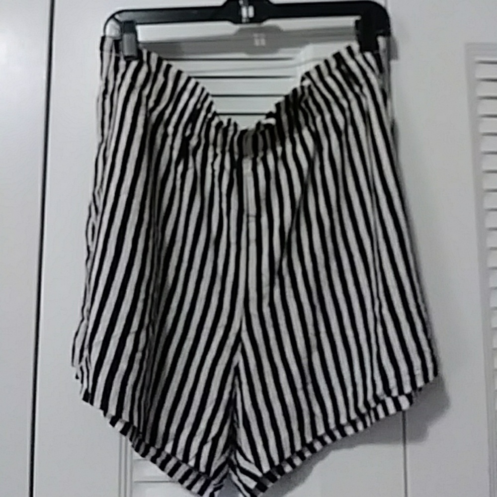Black and white shorts