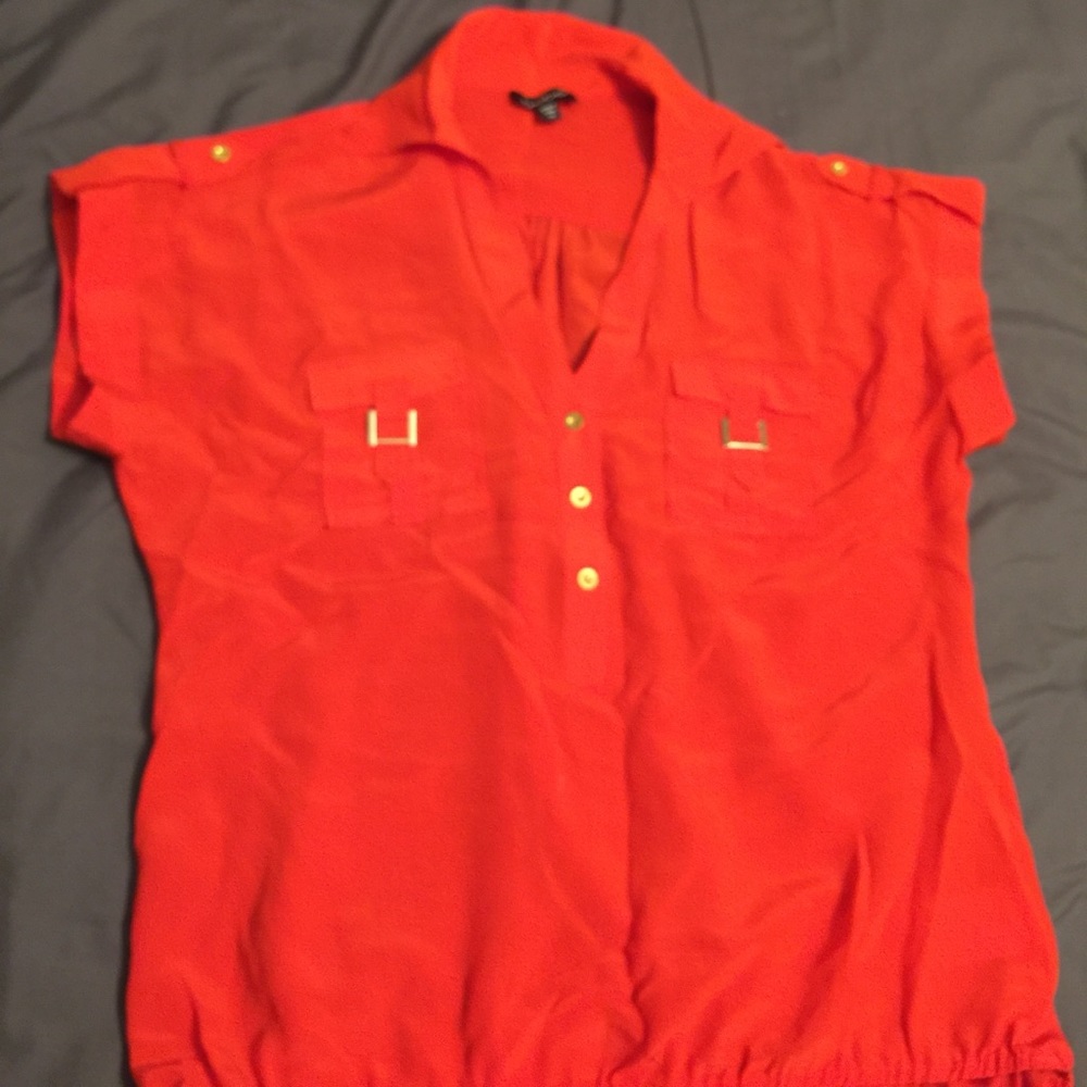 Orange- red  bebe top