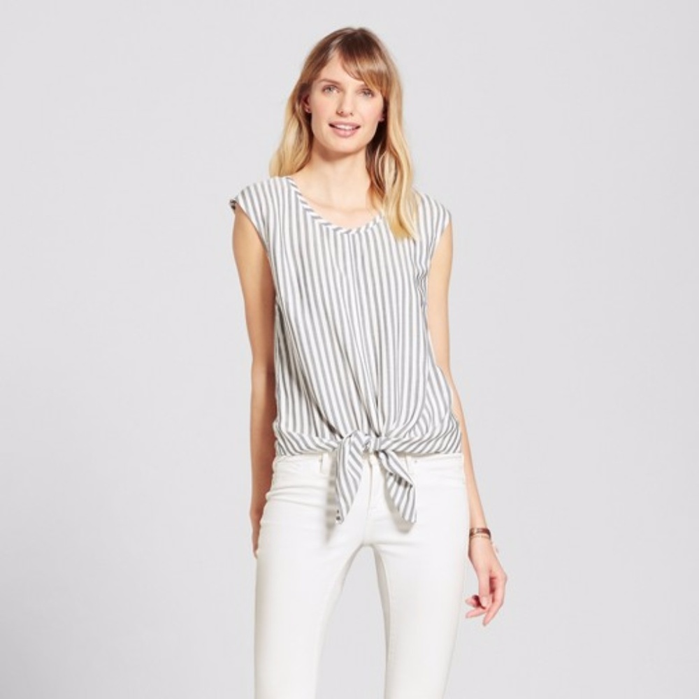 Merona striped & sleeveless blouse