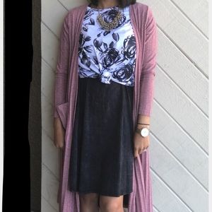 Lularoe mauve Sarah ribbed