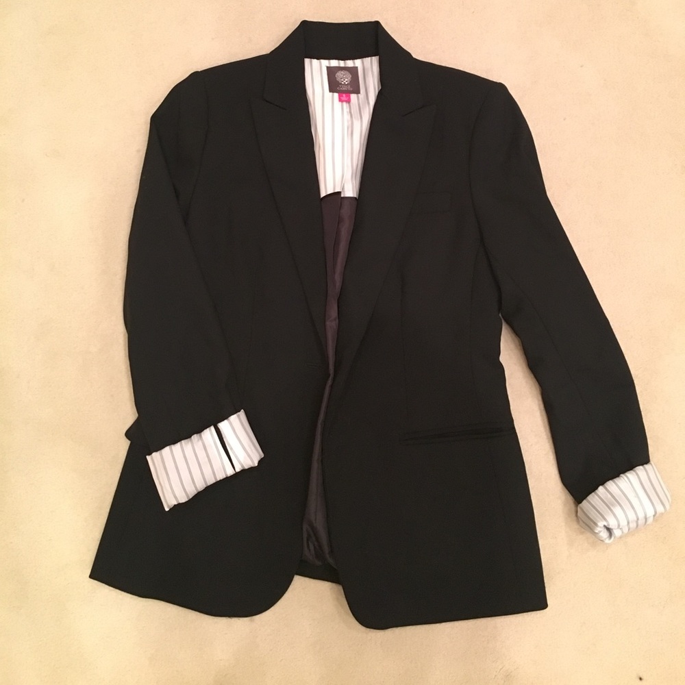 Vince camuto black blazer size 0