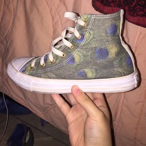 Peacock converse high tops