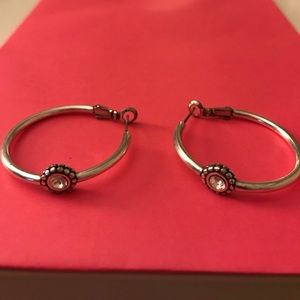 Brighton Rhinestone Hoop Earrings