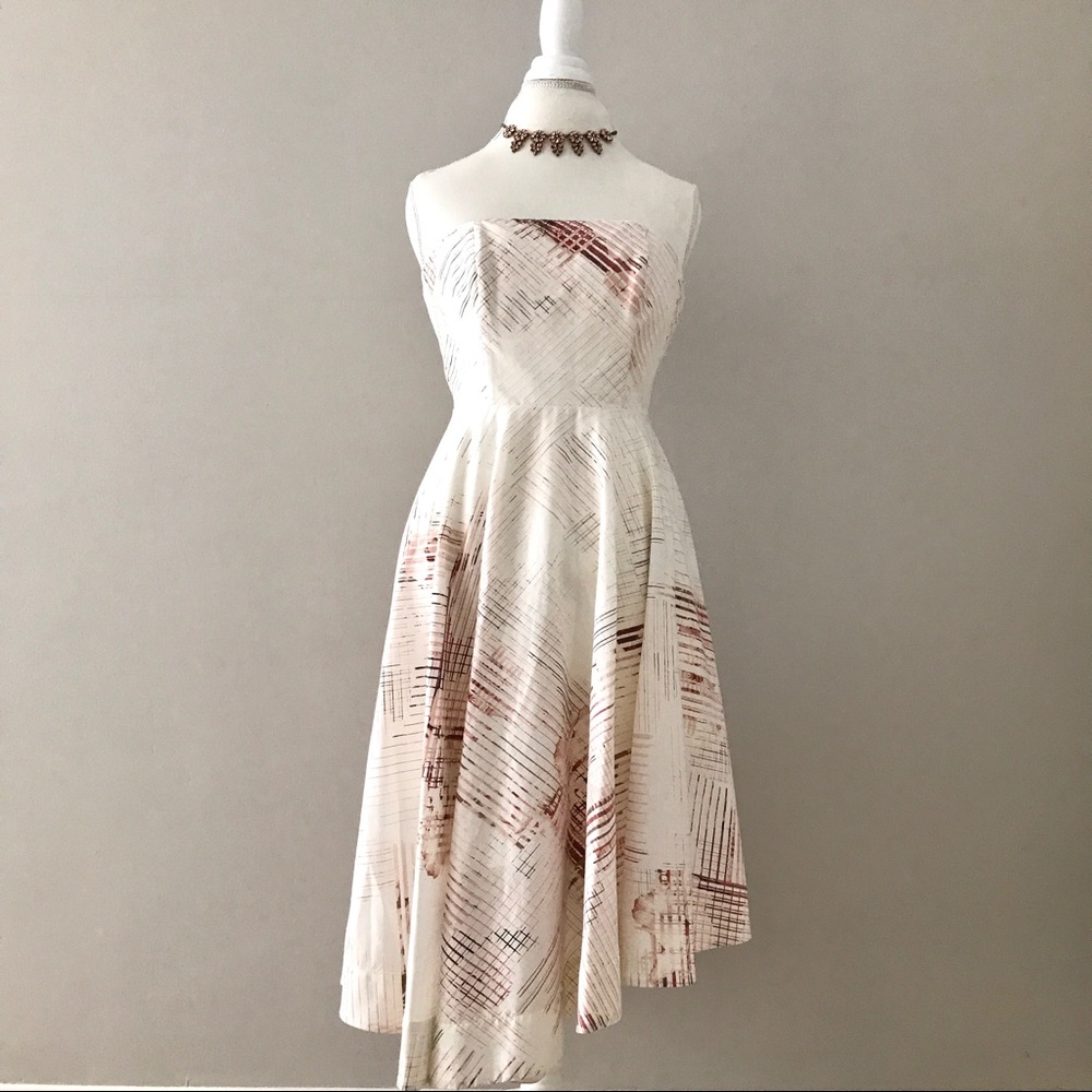 White House Black Market Fit and Flare Pink Dress