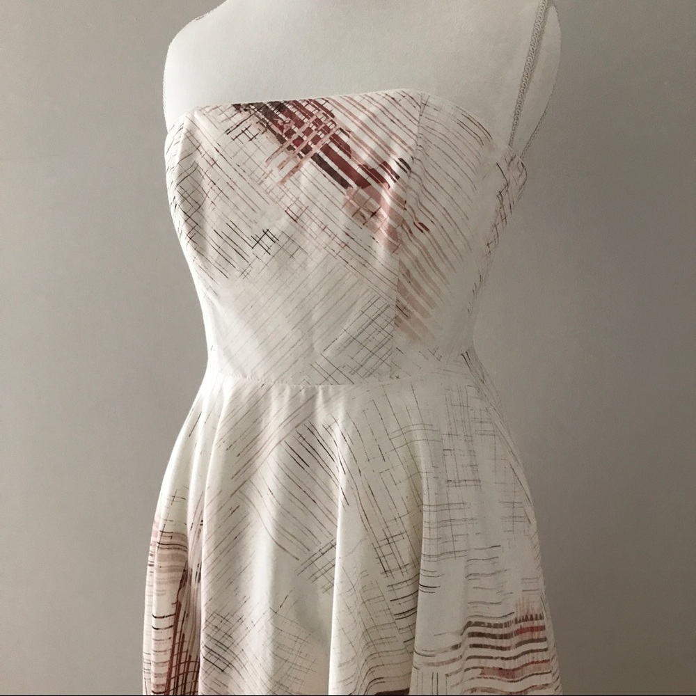 White House Black Market Fit and Flare Pink Dress - Picture 2 of 5