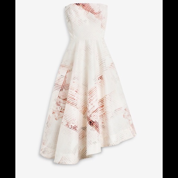 White House Black Market Fit and Flare Pink Dress - Picture 3 of 5