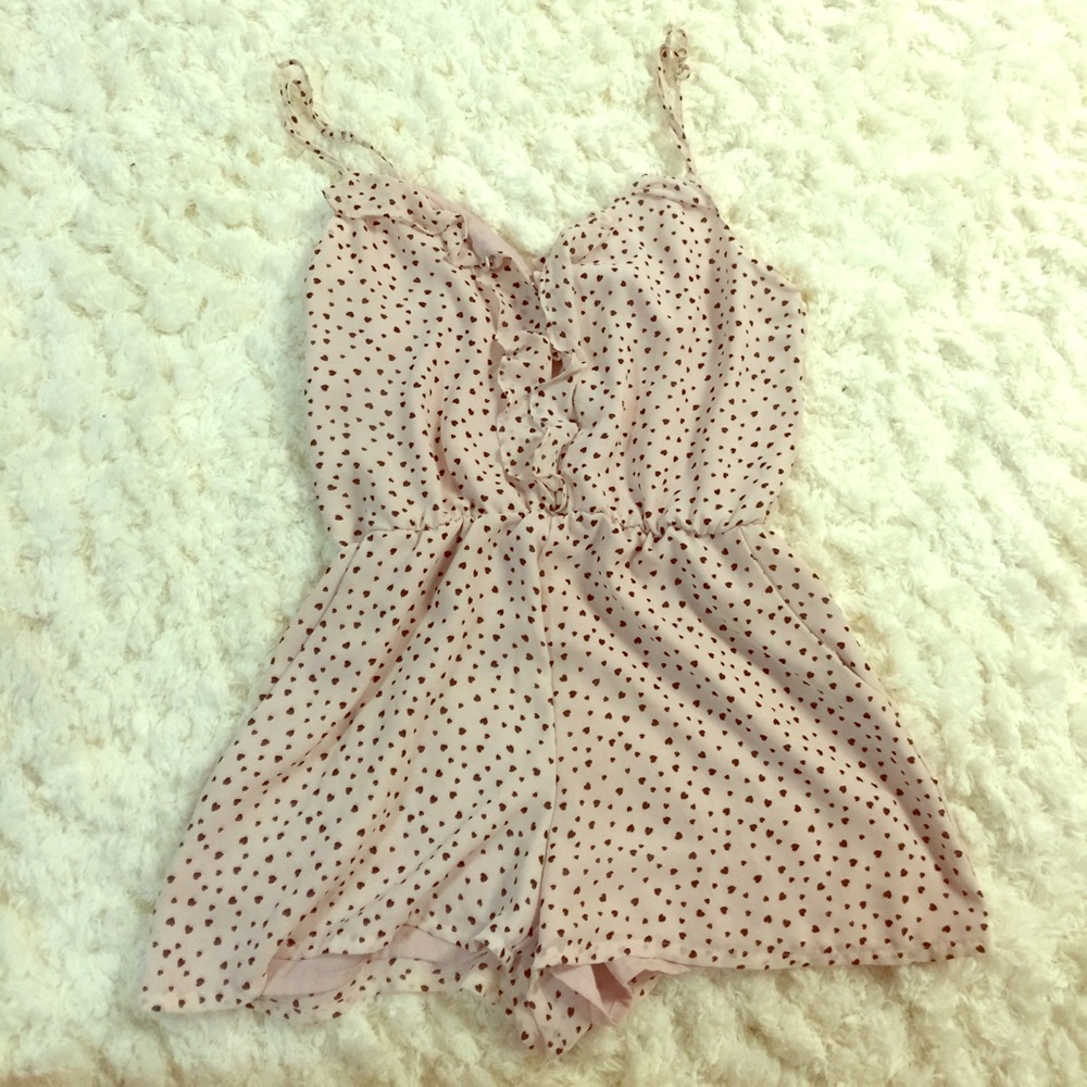 Nude hearts romper