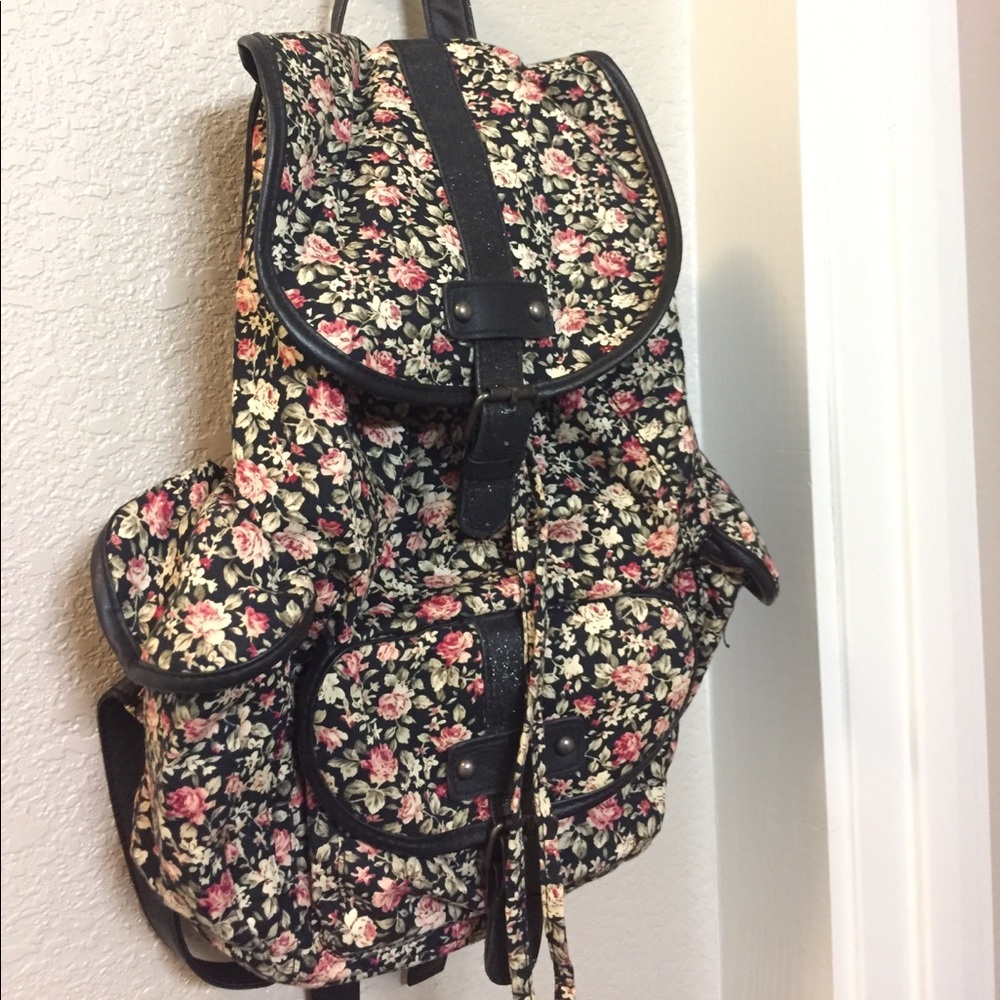 Olsenboye Glitter Floral Backpack