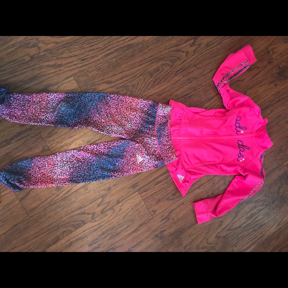 New Girls Adidas yoga capris and jacket