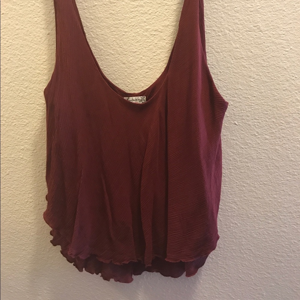 Free people intimacy maroon top