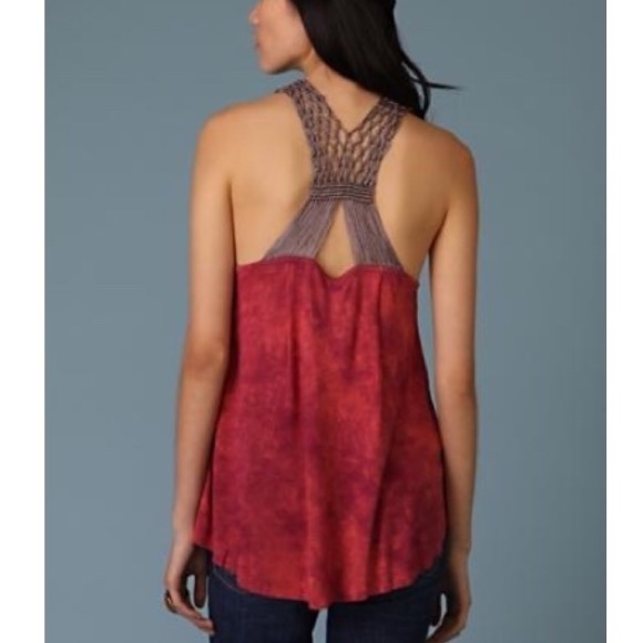 NWOT Free people pink tie dye boho flowy tank - Picture 3 of 8