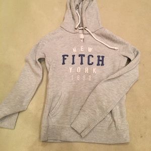 Grey Abercrombie hoodie size M