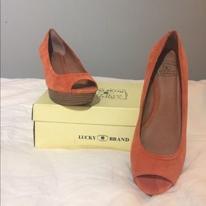 Lucky Brand Suede Wedges