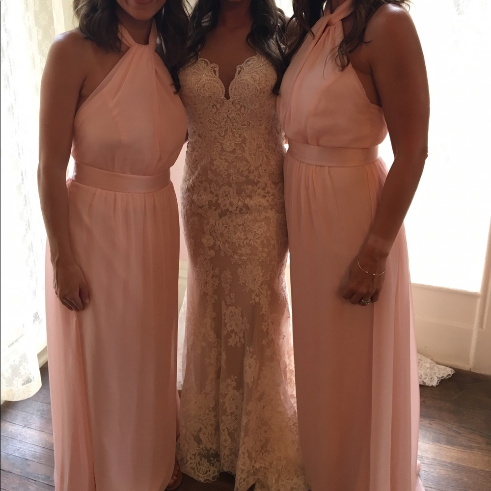 David's Bridal Petal Bridesmaid Dress