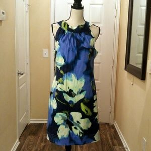 Eliza J Floral Watercolor Sheath Dress