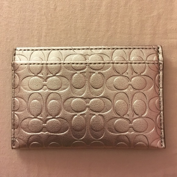 Authentic Coach flat card case wallet - Picture 2 of 3