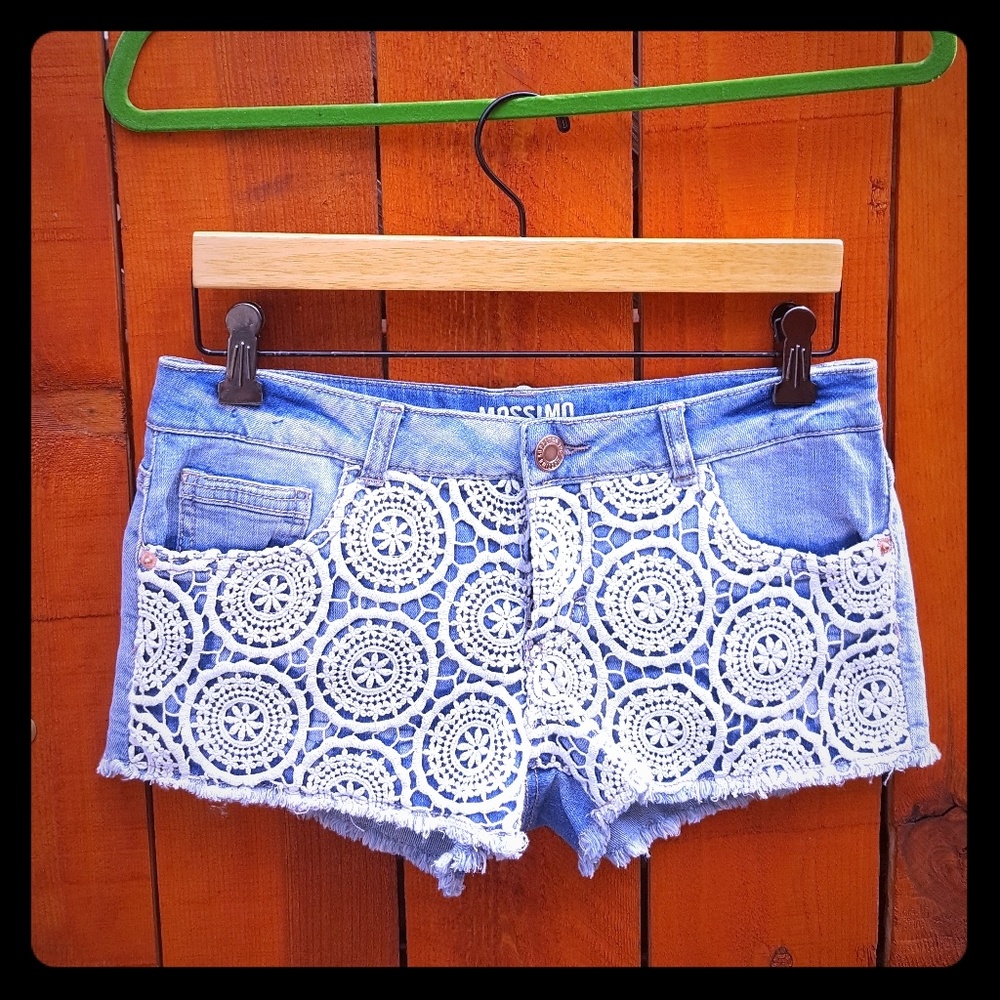 Doily Denim Shorts