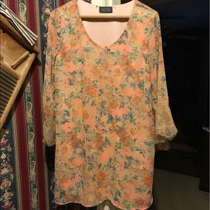 Vintage style dress Super cute with cowgirl boots