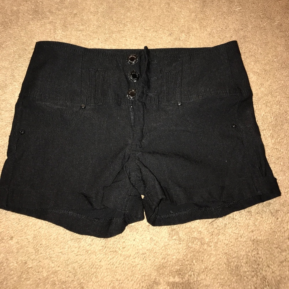 Black high waisted shorts