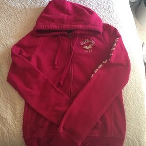 Pink Hollister Zip Up Hoodie