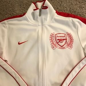 👻 Nike Arsenal White Track Jacket Size Medium