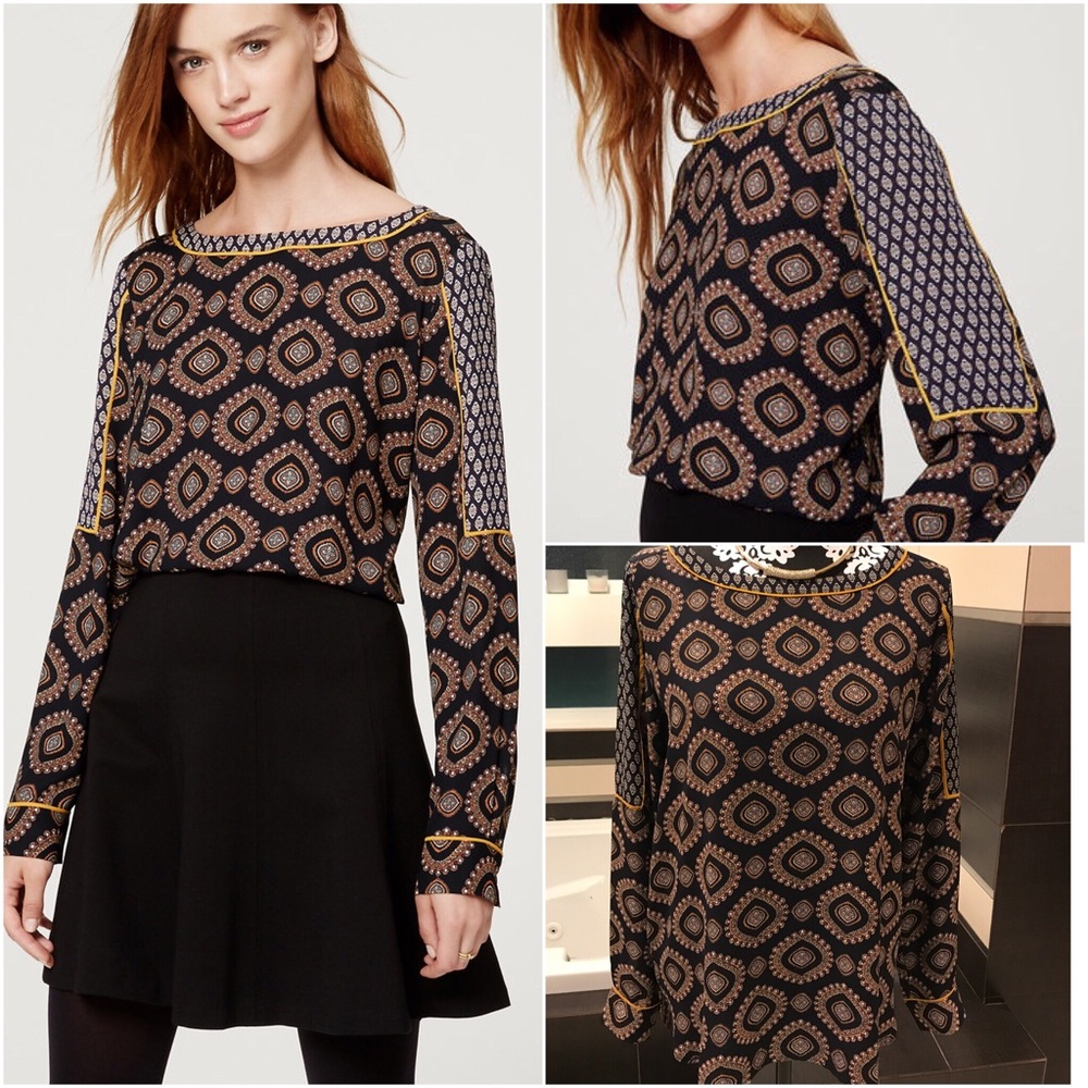 Ann Taylor Loft Medallion Blouse