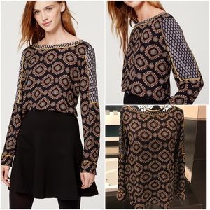 Ann Taylor Loft Medallion Blouse