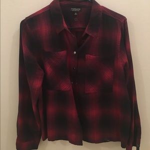 Topshop red & black flannel