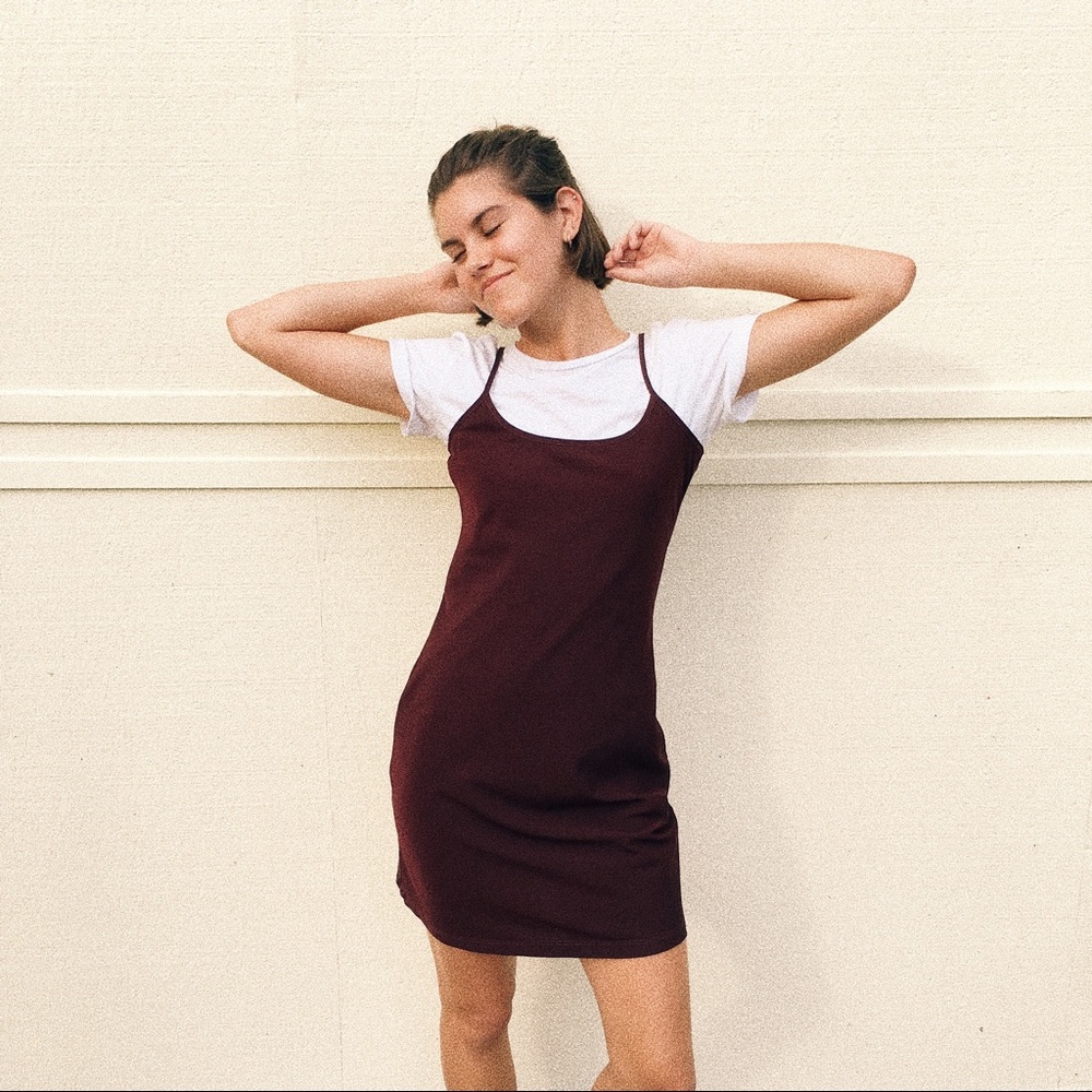 ✨PM Editors Pick✨ 90's Maroon Slip Dress